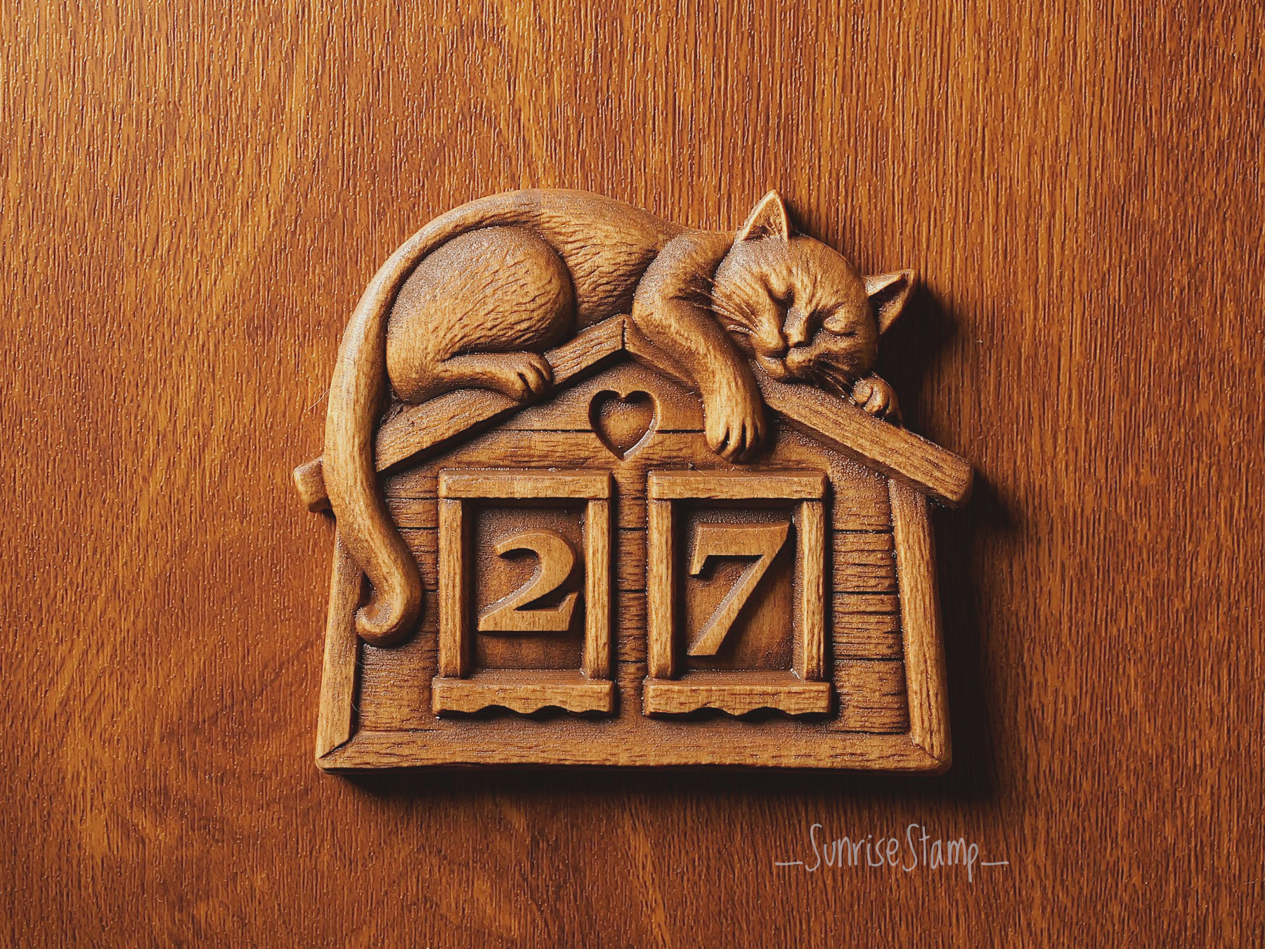 Tabliczka na drzwi mieszkania Cat Home